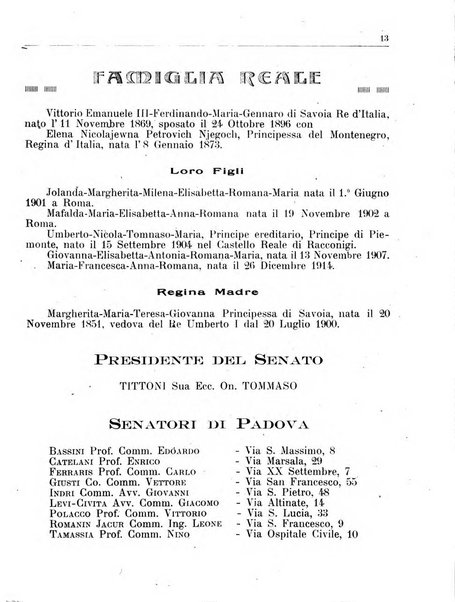 Guida di Padova amministrativa, commerciale, industriale