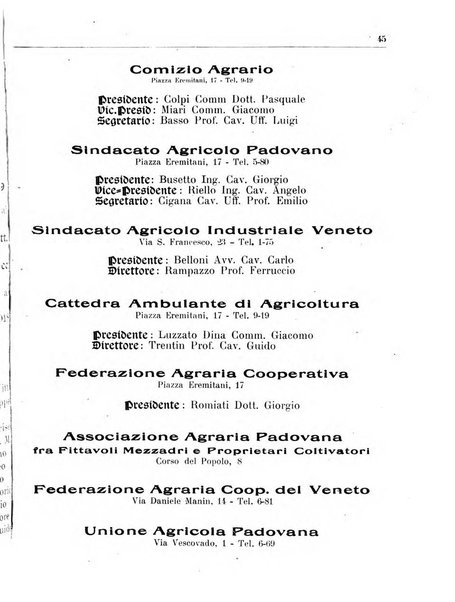 Guida di Padova amministrativa, commerciale, industriale