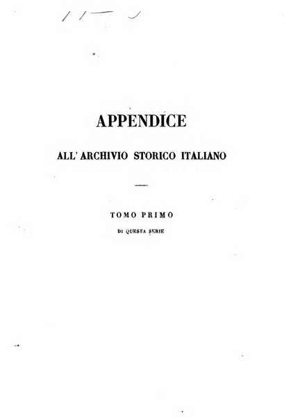 Archivio storico italiano. Appendice