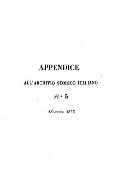 Archivio storico italiano. Appendice