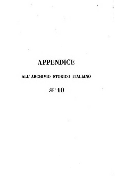 Archivio storico italiano. Appendice