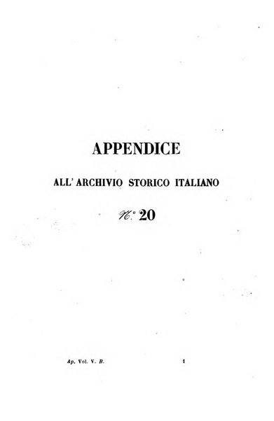 Archivio storico italiano. Appendice