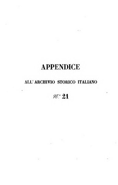 Archivio storico italiano. Appendice