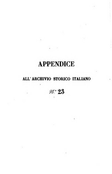 Archivio storico italiano. Appendice