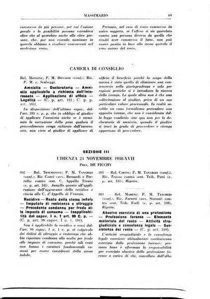 Rivista penale. Massimario di giurisprudenza delle sezioni penali della corte di cassazione