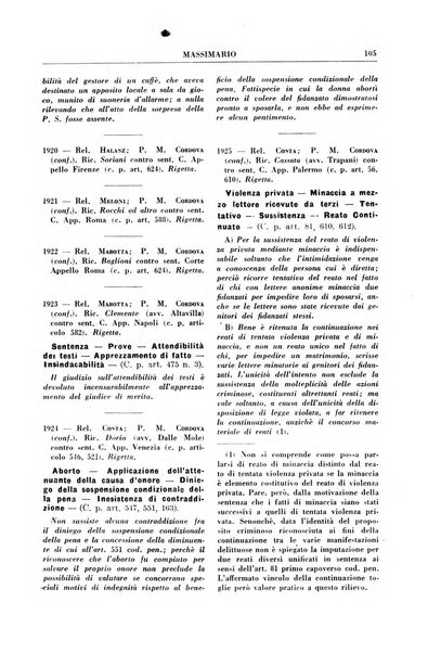 Rivista penale. Massimario di giurisprudenza delle sezioni penali della corte di cassazione