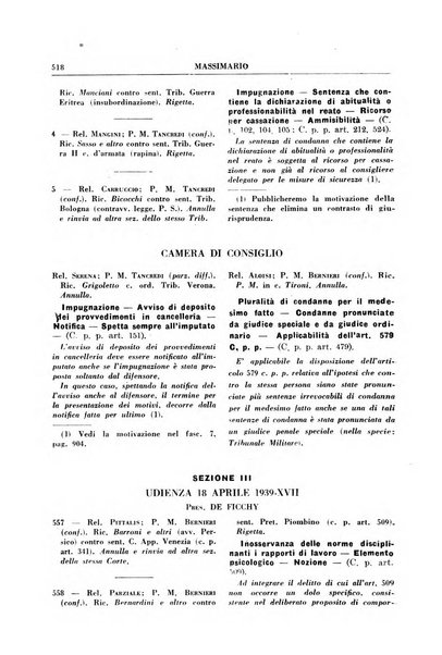 Rivista penale. Massimario di giurisprudenza delle sezioni penali della corte di cassazione