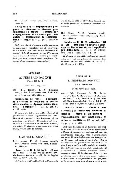 Rivista penale. Massimario di giurisprudenza delle sezioni penali della corte di cassazione