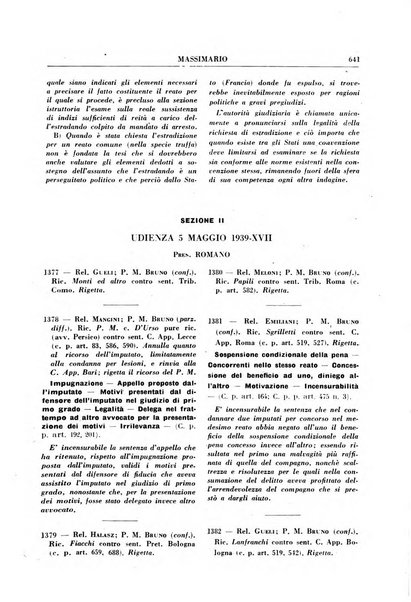 Rivista penale. Massimario di giurisprudenza delle sezioni penali della corte di cassazione