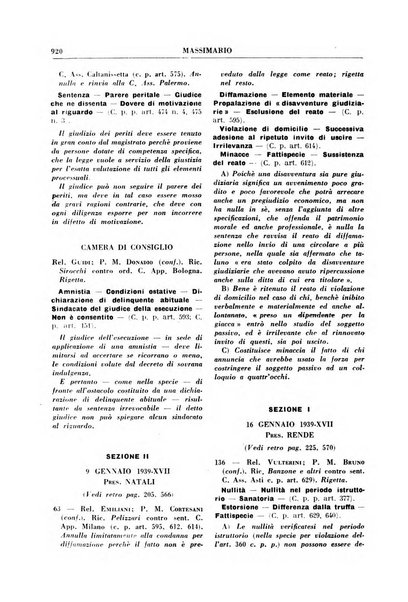 Rivista penale. Massimario di giurisprudenza delle sezioni penali della corte di cassazione