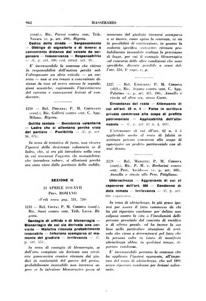 Rivista penale. Massimario di giurisprudenza delle sezioni penali della corte di cassazione