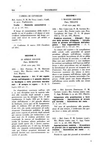 Rivista penale. Massimario di giurisprudenza delle sezioni penali della corte di cassazione