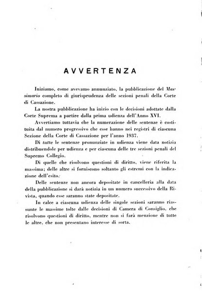 Rivista penale. Massimario di giurisprudenza delle sezioni penali della corte di cassazione