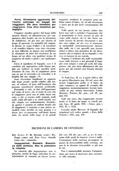 Rivista penale. Massimario di giurisprudenza delle sezioni penali della corte di cassazione