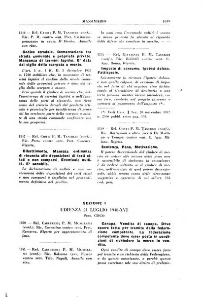 Rivista penale. Massimario di giurisprudenza delle sezioni penali della corte di cassazione