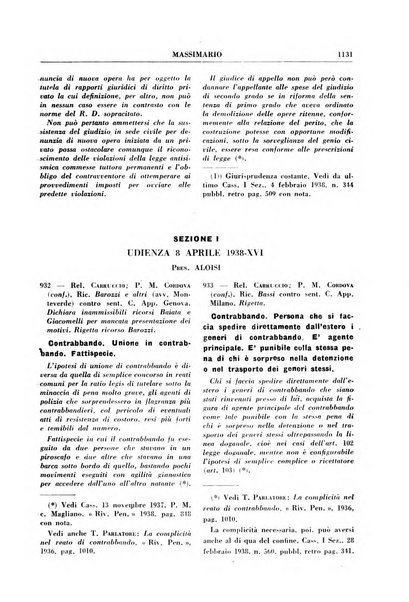 Rivista penale. Massimario di giurisprudenza delle sezioni penali della corte di cassazione