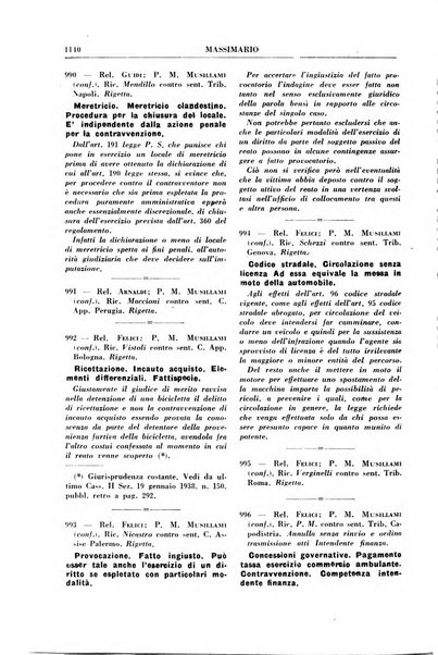 Rivista penale. Massimario di giurisprudenza delle sezioni penali della corte di cassazione