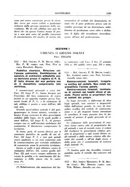 Rivista penale. Massimario di giurisprudenza delle sezioni penali della corte di cassazione