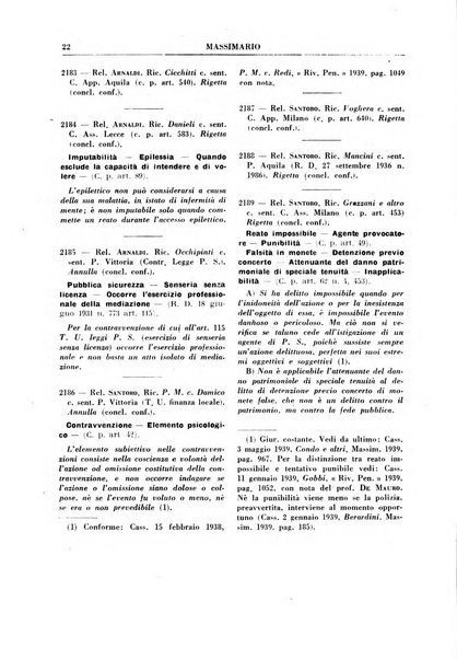 Rivista penale. Massimario di giurisprudenza delle sezioni penali della corte di cassazione