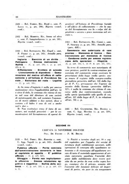 Rivista penale. Massimario di giurisprudenza delle sezioni penali della corte di cassazione