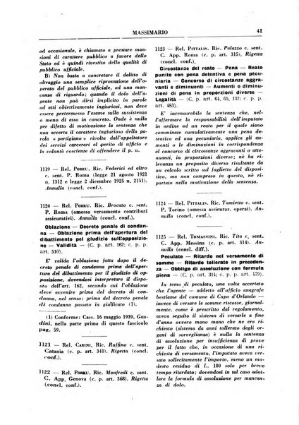 Rivista penale. Massimario di giurisprudenza delle sezioni penali della corte di cassazione