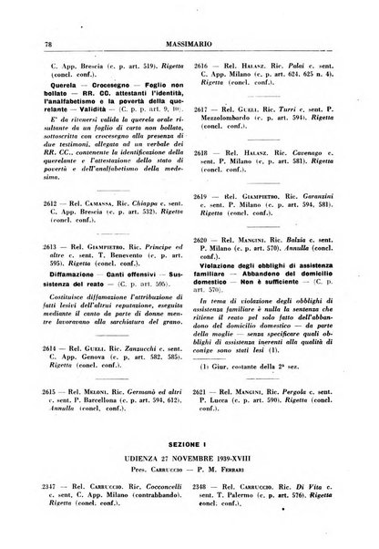 Rivista penale. Massimario di giurisprudenza delle sezioni penali della corte di cassazione