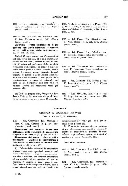 Rivista penale. Massimario di giurisprudenza delle sezioni penali della corte di cassazione