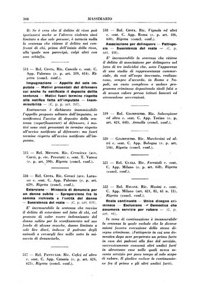 Rivista penale. Massimario di giurisprudenza delle sezioni penali della corte di cassazione