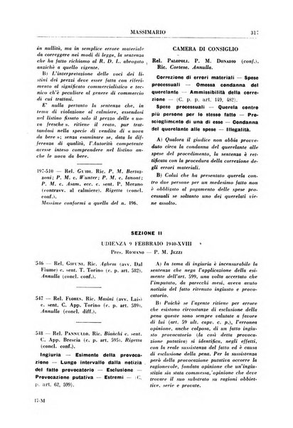 Rivista penale. Massimario di giurisprudenza delle sezioni penali della corte di cassazione