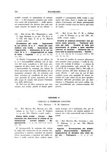 Rivista penale. Massimario di giurisprudenza delle sezioni penali della corte di cassazione