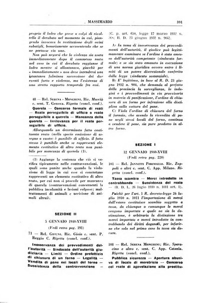 Rivista penale. Massimario di giurisprudenza delle sezioni penali della corte di cassazione