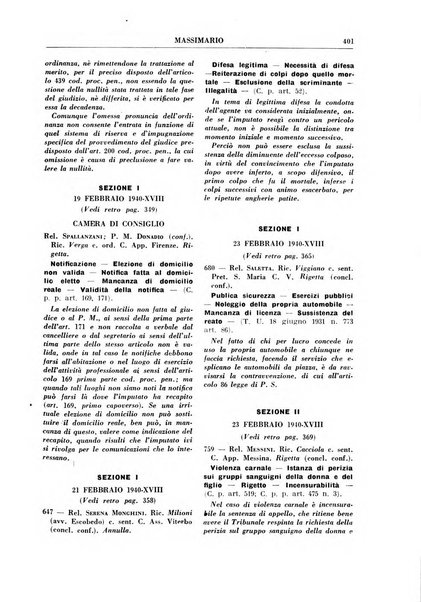 Rivista penale. Massimario di giurisprudenza delle sezioni penali della corte di cassazione