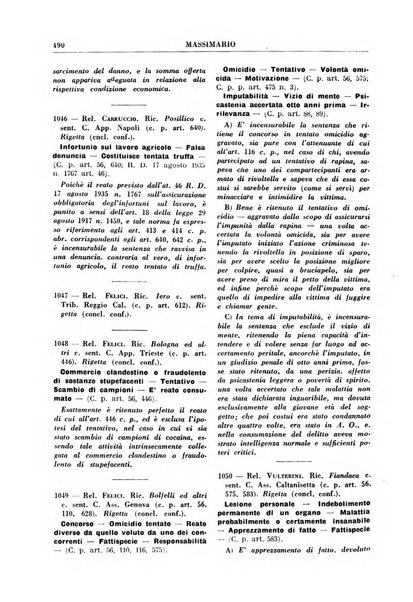 Rivista penale. Massimario di giurisprudenza delle sezioni penali della corte di cassazione