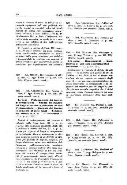 Rivista penale. Massimario di giurisprudenza delle sezioni penali della corte di cassazione