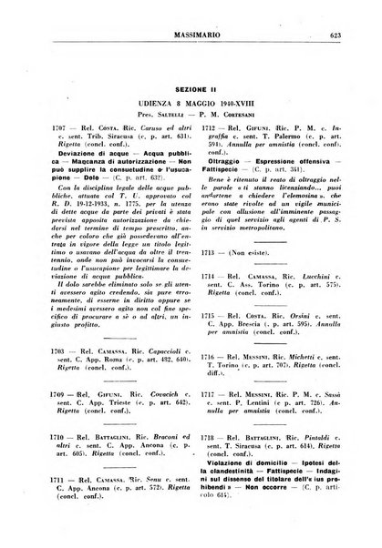 Rivista penale. Massimario di giurisprudenza delle sezioni penali della corte di cassazione