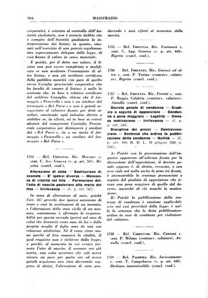 Rivista penale. Massimario di giurisprudenza delle sezioni penali della corte di cassazione