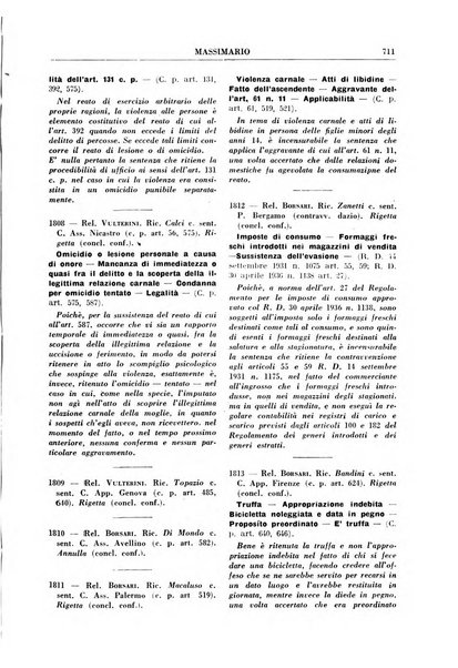 Rivista penale. Massimario di giurisprudenza delle sezioni penali della corte di cassazione