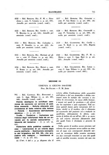 Rivista penale. Massimario di giurisprudenza delle sezioni penali della corte di cassazione