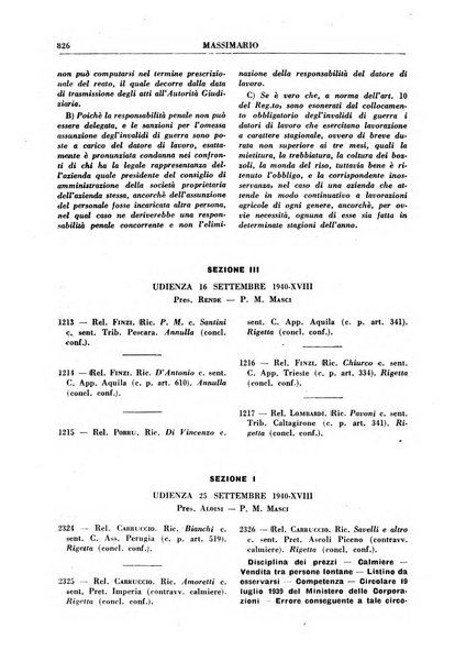 Rivista penale. Massimario di giurisprudenza delle sezioni penali della corte di cassazione