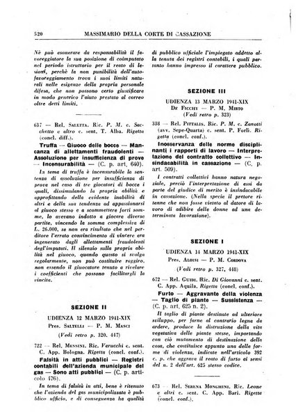 Rivista penale. Massimario di giurisprudenza delle sezioni penali della corte di cassazione