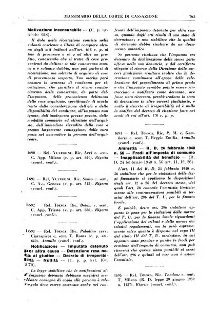 Rivista penale. Massimario di giurisprudenza delle sezioni penali della corte di cassazione