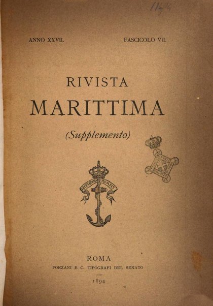 Rivista marittima. Supplemento