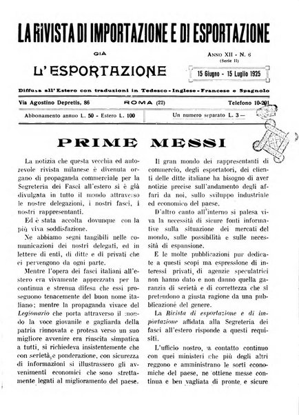 Rivista di esportazione e di importazione