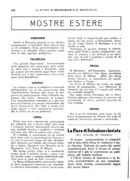 Rivista di esportazione e di importazione