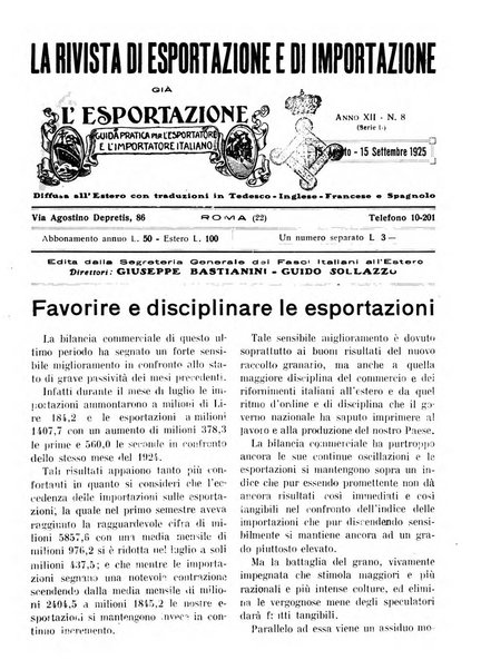 Rivista di esportazione e di importazione