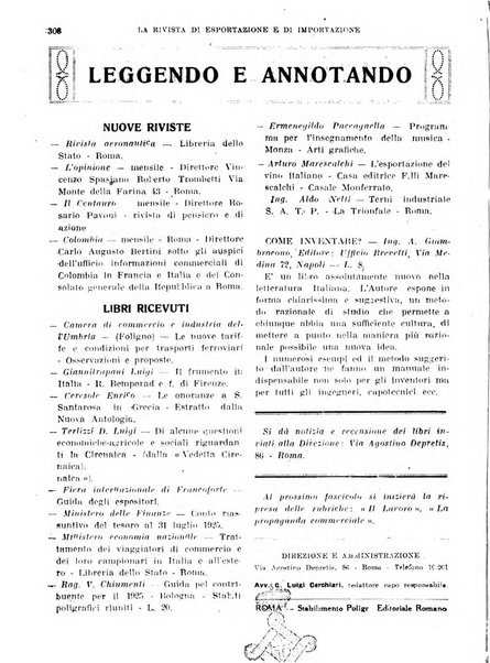 Rivista di esportazione e di importazione