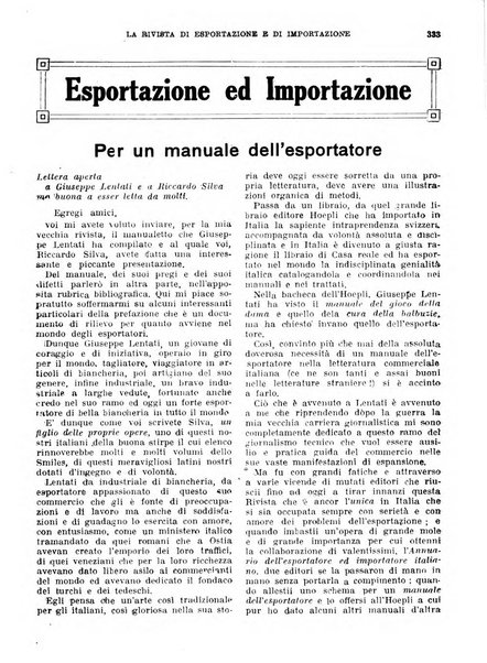 Rivista di esportazione e di importazione