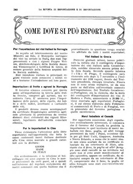 Rivista di esportazione e di importazione