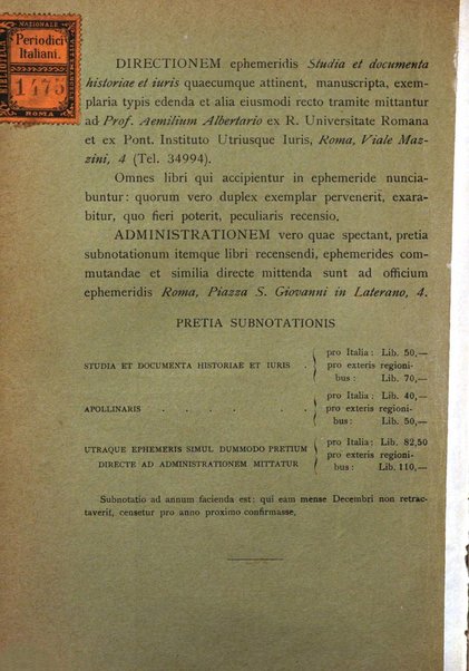 Studia et documenta historiae et iuris