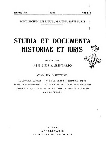 Studia et documenta historiae et iuris